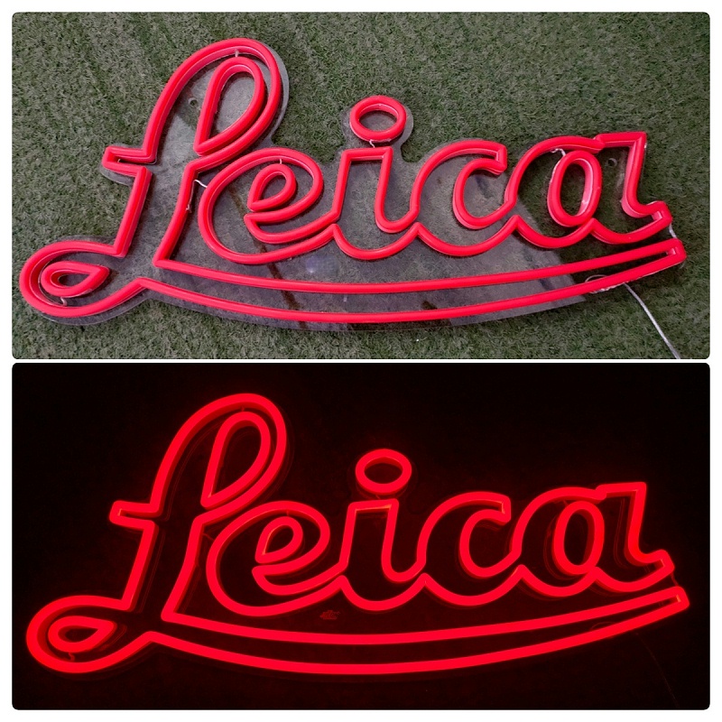 red neon sign