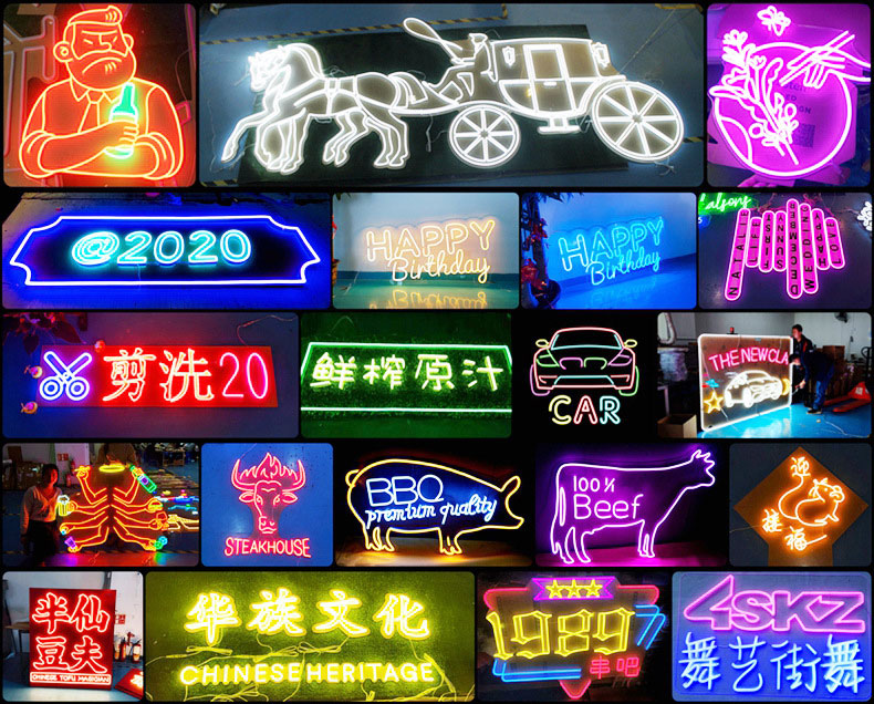 led柔性霓虹灯招牌产品展示